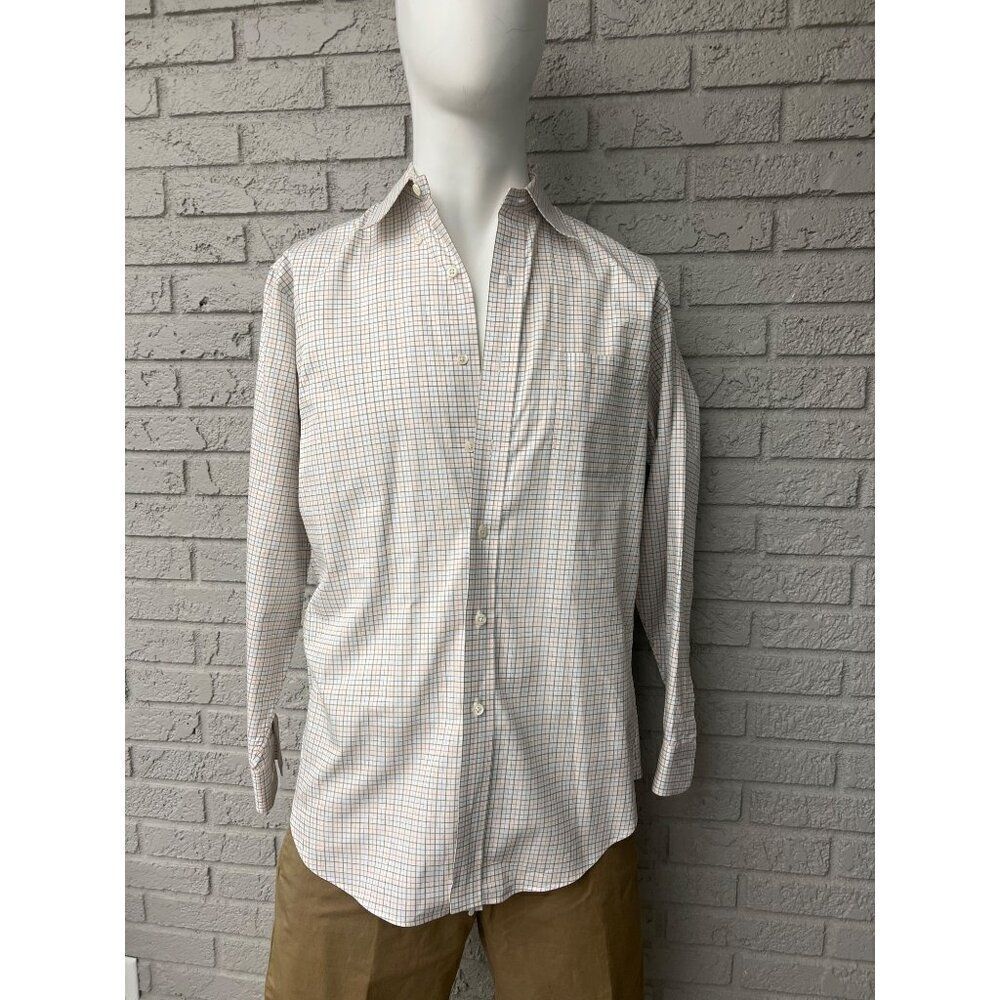 Brooks Brothers Country Club Men Long Sleeve Checked Shirt Size S